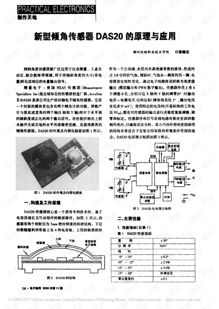 倾角传感器最新体验