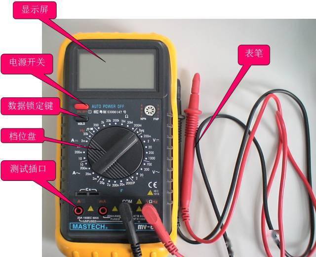 万用表表笔正确插法